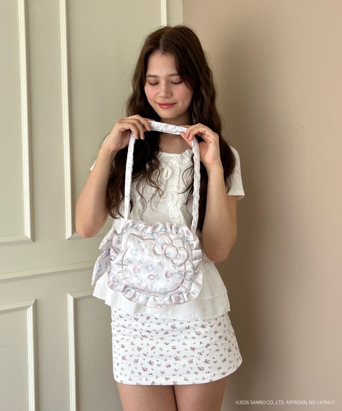 sanrio（サンリオ）の「Balletcore【HELLO KITTY】FACE DESIGN TOTE BAG（スカート・レディース・オフホワイト/ブルー/ピンク・FREE）」の13枚目の写真