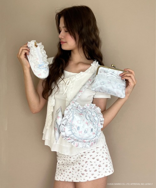 sanrio（サンリオ）の「Balletcore【HELLO KITTY】FACE DESIGN TOTE BAG（スカート・レディース・オフホワイト/ブルー/ピンク・FREE）」の19枚目の写真