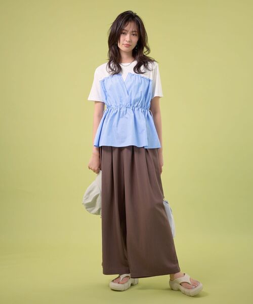 Green Parks(グリーンパークス)の「ビスチェドッキングカットプルオーバー(Tシャツ/カットソー・レディース・グレー系その他2/ブルー系その他6/ブラック/カーキ・FREE)」の6枚目の写真