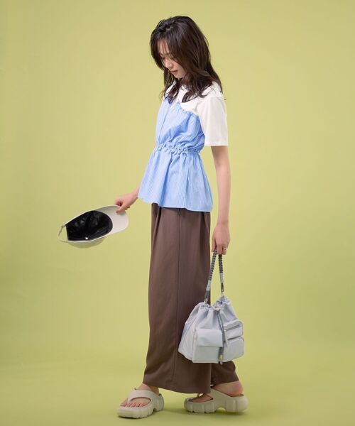 Green Parks(グリーンパークス)の「ビスチェドッキングカットプルオーバー(Tシャツ/カットソー・レディース・グレー系その他2/ブルー系その他6/ブラック/カーキ・FREE)」の7枚目の写真