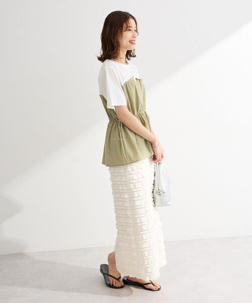 Green Parks(グリーンパークス)の「ビスチェドッキングカットプルオーバー(Tシャツ/カットソー・レディース・グレー系その他2/ブルー系その他6/ブラック/カーキ・FREE)」の12枚目の写真