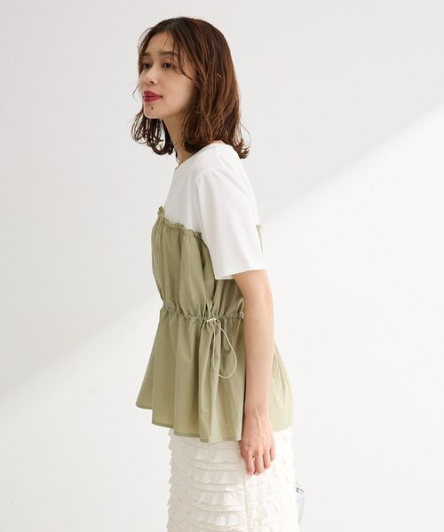 Green Parks(グリーンパークス)の「ビスチェドッキングカットプルオーバー(Tシャツ/カットソー・レディース・グレー系その他2/ブルー系その他6/ブラック/カーキ・FREE)」の16枚目の写真