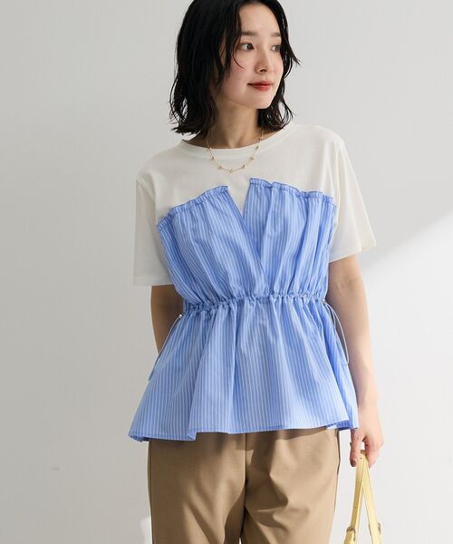 Green Parks(グリーンパークス)の「ビスチェドッキングカットプルオーバー(Tシャツ/カットソー・レディース・グレー系その他2/ブルー系その他6/ブラック/カーキ・FREE)」の20枚目の写真