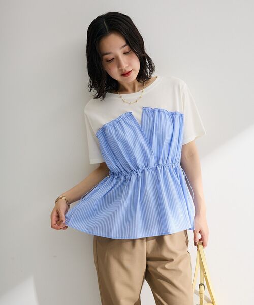Green Parks(グリーンパークス)の「ビスチェドッキングカットプルオーバー(Tシャツ/カットソー・レディース・グレー系その他2/ブルー系その他6/ブラック/カーキ・FREE)」の22枚目の写真