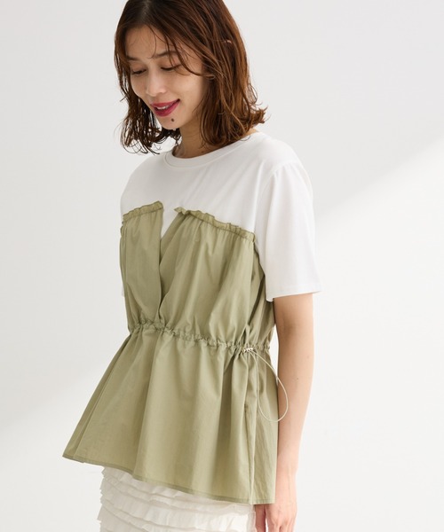 Green Parks(グリーンパークス)の「ビスチェドッキングカットプルオーバー(Tシャツ/カットソー・レディース・グレー系その他2/ブルー系その他6/ブラック/カーキ・FREE)」の3枚目の写真