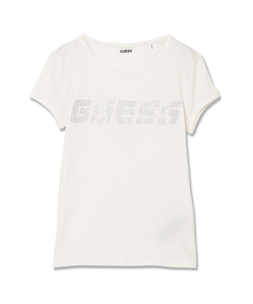 Guess(ゲス)の「KIARA Tee Tシャツ 半袖 ロゴTシャツ(Tシャツ/カットソー・レディース・ブラック/キナリ・X-SMALL/SMALL/MEDIUM/LARGE)」の1枚目の写真