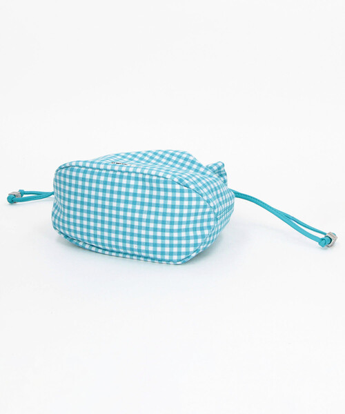 GANNI(ガニー)の「GANNI/ガニー Pouch Printed Nylon / ギンガムチェック プリント ナイロン ポーチ【限定展開】(ショルダーバッグ・レディース・サックスブルー・ONE SIZE)」の8枚目の写真