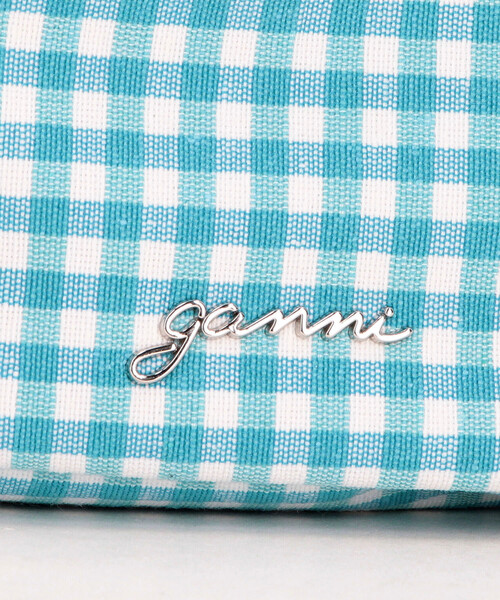 GANNI(ガニー)の「GANNI/ガニー Pouch Printed Nylon / ギンガムチェック プリント ナイロン ポーチ【限定展開】(ショルダーバッグ・レディース・サックスブルー・ONE SIZE)」の7枚目の写真