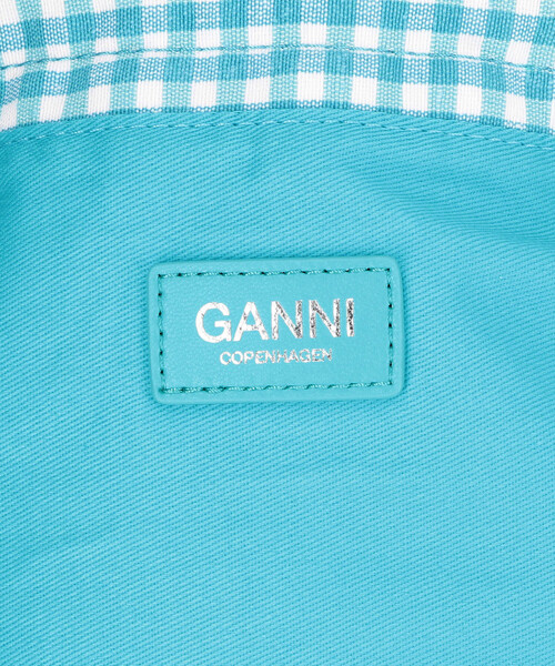 GANNI(ガニー)の「GANNI/ガニー Pouch Printed Nylon / ギンガムチェック プリント ナイロン ポーチ【限定展開】(ショルダーバッグ・レディース・サックスブルー・ONE SIZE)」の6枚目の写真