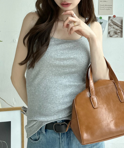 Eclat one(エクラワン)の「【Eclat one】接触冷感 カップ付き タンクトップ(タンクトップ・レディース・ホワイト/チャコールグレー/杢グレー・FREE)」の20枚目の写真