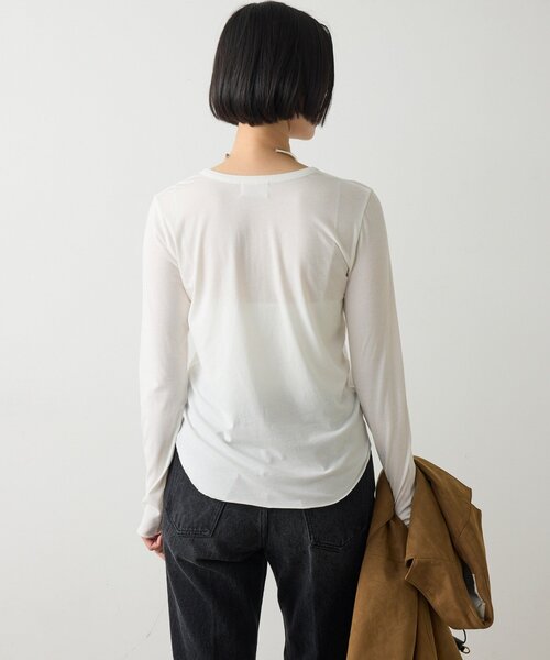 GALLARDAGALANTE（ガリャルダガランテ）の「【La nature linge】 キュプラハイツイストカーデ（Tシャツ/カットソー・レディース・オフホワイト/ブラウン/ブラック・FREE）」の22枚目の写真