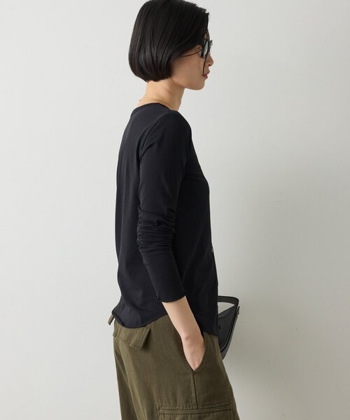 GALLARDAGALANTE（ガリャルダガランテ）の「【La nature linge】 キュプラハイツイストカーデ（Tシャツ/カットソー・レディース・オフホワイト/ブラウン/ブラック・FREE）」の15枚目の写真