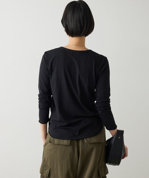 GALLARDAGALANTE（ガリャルダガランテ）の「【La nature linge】 キュプラハイツイストカーデ（Tシャツ/カットソー・レディース・オフホワイト/ブラウン/ブラック・FREE）」の16枚目の写真