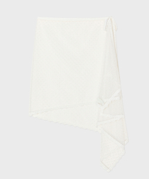 MINCO（ミンシオ）の「Dot Lace Midi Wrap Skirt (White)（スカート）」