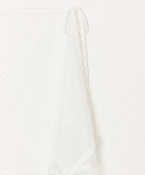 MINCO（ミンシオ）の「Dot Lace Midi Wrap Skirt (White)（スカート・レディース・その他・FREE）」の2枚目の写真