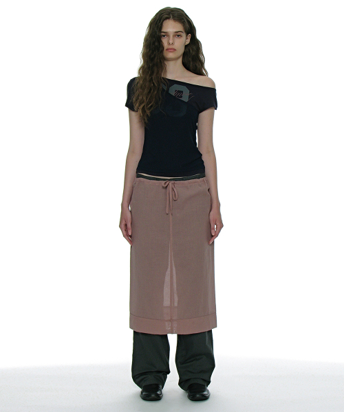 PARTIMENTO WOMEN(パルティメントウィメン)の「ナンバリングアシンメトリーレイヤートップ_ネイビー(Tシャツ/カットソー・レディース・その他・SMALL/MEDIUM)」の3枚目の写真