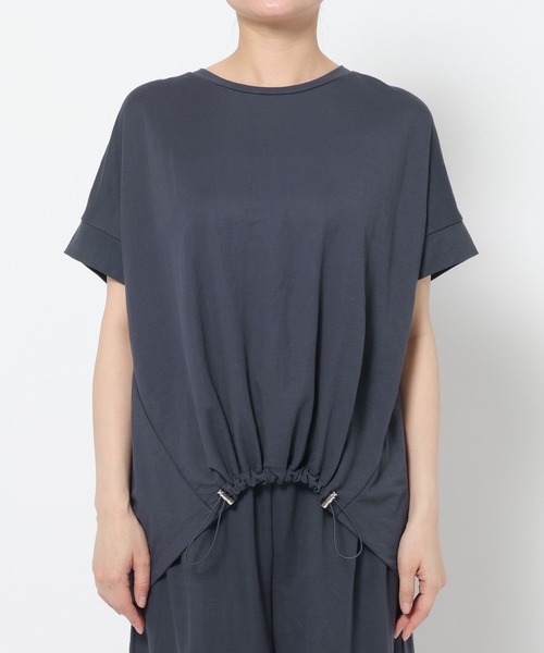 GLOBAL WORK(グローバルワーク)の「リネンライク裾ドロスト半袖/636812(Tシャツ/カットソー・レディース・ダークグレー/ブルー系その他7・MEDIUM/LARGE)」の16枚目の写真
