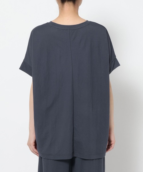 GLOBAL WORK(グローバルワーク)の「リネンライク裾ドロスト半袖/636812(Tシャツ/カットソー・レディース・ダークグレー/ブルー系その他7・MEDIUM/LARGE)」の6枚目の写真