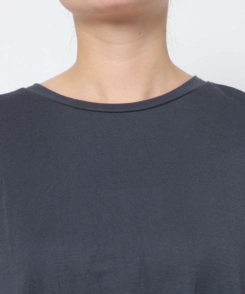 GLOBAL WORK(グローバルワーク)の「リネンライク裾ドロスト半袖/636812(Tシャツ/カットソー・レディース・ダークグレー/ブルー系その他7・MEDIUM/LARGE)」の9枚目の写真