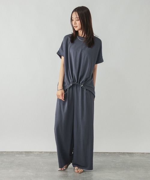 GLOBAL WORK(グローバルワーク)の「リネンライク裾ドロスト半袖/636812(Tシャツ/カットソー・レディース・ダークグレー/ブルー系その他7・MEDIUM/LARGE)」の13枚目の写真