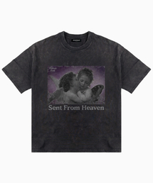 SAINTPAIN（セイントペイン）の「SPベイビーエンジェルスピグメント半袖Tシャツブラック（Tシャツ/カットソー）」
