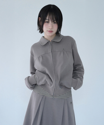 MIRECO（ミレコ）の「MINI CHECK SWEAT JK BEIGE（その他アウター）」