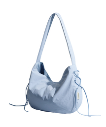 Lace up hobo bag - sky blue