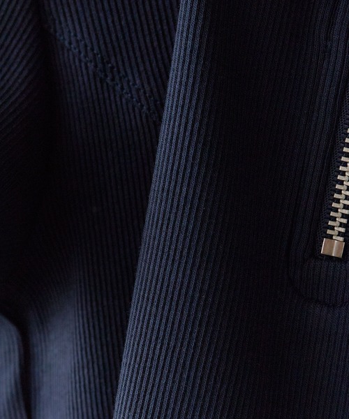 Calvin Klein(カルバン・クライン)の「Calvin Klein/ SS WOVEN LABEL 2X2 BABY RIB ZIP MOCK NK / 47G240G 夏服(Tシャツ/カットソー・レディース・ブラック/ホワイト・M/S)」の8枚目の写真