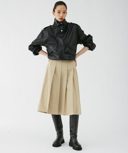 UNFORM(アンフォーム)の「【2026AW Debut】【UNFORM】ミモレ丈タックスカート(スカート・レディース・ベージュ/ネイビー・1/0)」の9枚目の写真