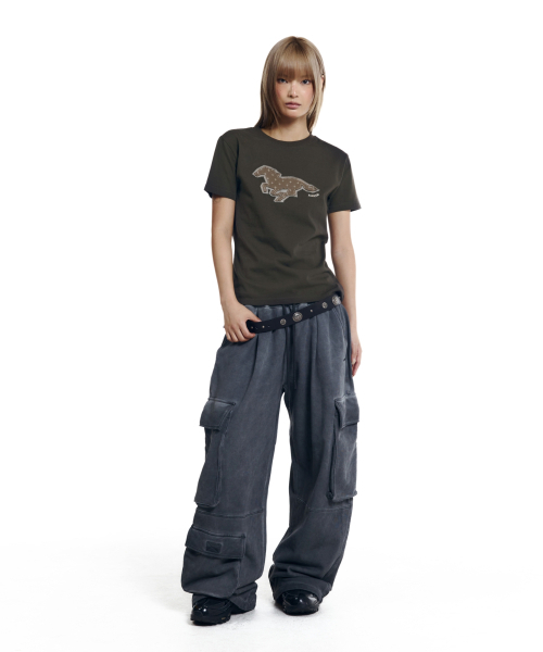 AAKAM（アーカム）の「Sprint Horse Half Top (Khaki)（Tシャツ/カットソー・レディース・その他・1/2/3）」の6枚目の写真