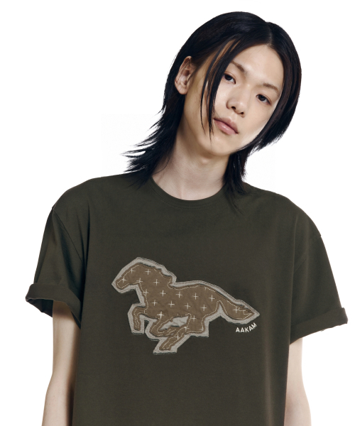 AAKAM（アーカム）の「Sprint Horse Half Top (Khaki)（Tシャツ/カットソー・レディース・その他・1/2/3）」の7枚目の写真