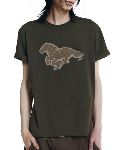 AAKAM（アーカム）の「Sprint Horse Half Top (Khaki)（Tシャツ/カットソー・レディース・その他・1/2/3）」の8枚目の写真