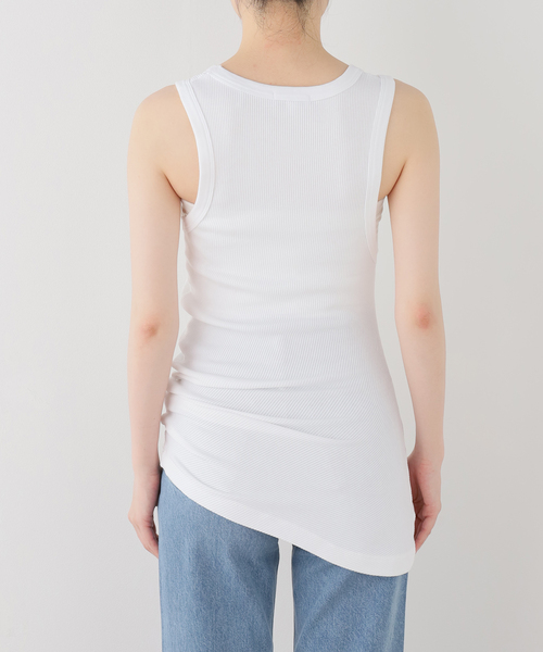 Deuxieme Classe(ドゥーズィエムクラス)の「【AGOLDE / エーゴールドイー】TWISTED POPPY TANK(Tシャツ/カットソー・レディース・ホワイト/ブラウン・FREE)」の7枚目の写真