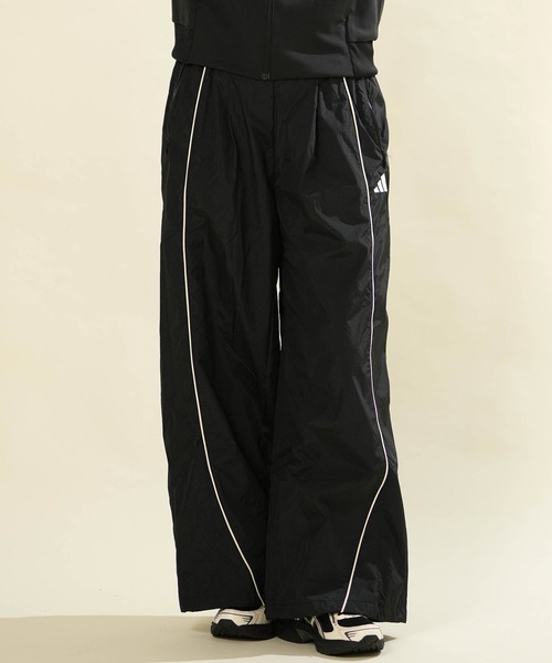 adidas(アディダス)の「adidas/アディダス ロングパンツ ジャージ スタジアム ウーブンパンツ セットアップ対応 DI430(その他パンツ・レディース・ブラック×ホワイト・L/M/S)」の2枚目の写真