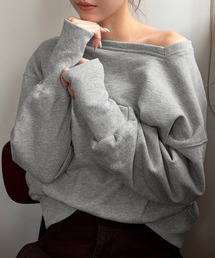 アシメネックオーバーサイズスウェット