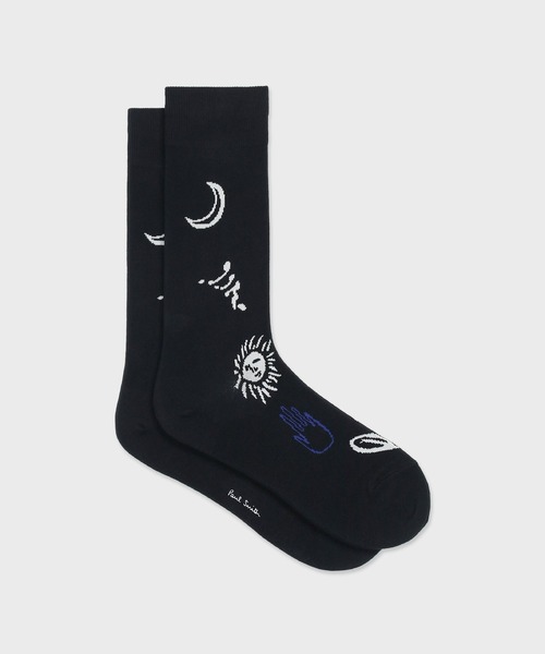 Paul Smith(ポールスミス)の「“Ink Spot” ソックス【260628 CS】(ソックス/靴下・メンズ・ブラック/ブルー・25-27)」の2枚目の写真