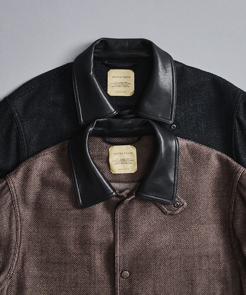 UNITED TOKYO(ユナイテッドトウキョウ)の「【数量限定】SILK BROKEN OX WORK JACKET(ブルゾン・メンズ・ブラウン/ブラック・1/2)」の3枚目の写真