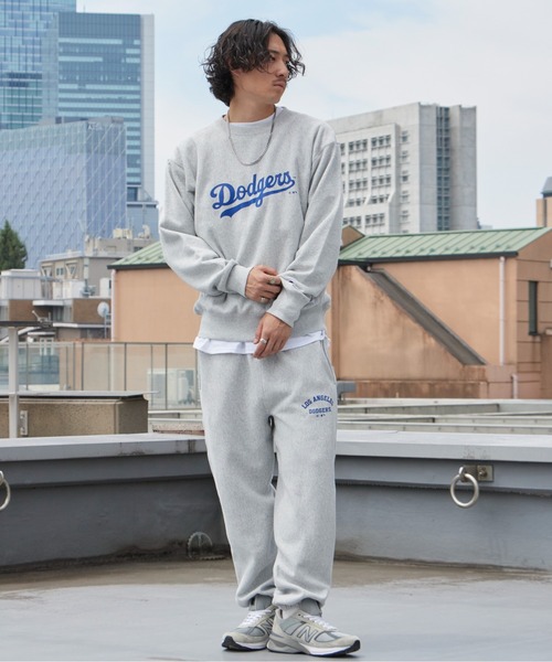 MLB（メジャーリーグベースボール）の「MLB/エムエルビー ×Champion/チャンピオン CREW NECK SHIRT VINTAGE ブランドロゴ スウェット トレーナー リバースウィーブ クルーネックスウェット サイドリブ ヴィンテージ メンズ アメカジ 2026秋服 秋服（スウェット・メンズ・ネイビー/グレー/ブルー・M/L/XL）」の18枚目の写真