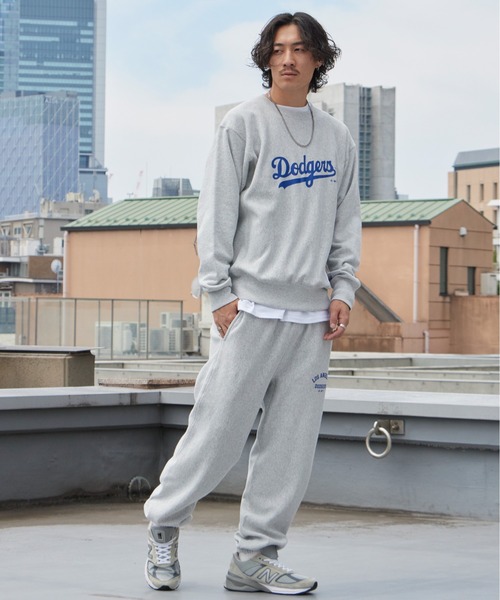 MLB（メジャーリーグベースボール）の「MLB/エムエルビー ×Champion/チャンピオン CREW NECK SHIRT VINTAGE ブランドロゴ スウェット トレーナー リバースウィーブ クルーネックスウェット サイドリブ ヴィンテージ メンズ アメカジ 2026秋服 秋服（スウェット・メンズ・ネイビー/グレー/ブルー・M/L/XL）」の19枚目の写真
