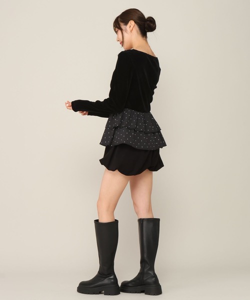 Heather(ヘザー)の「フリルヘムシアーベロアプルオーバー 1063928(Tシャツ/カットソー・レディース・ブラック/ブラウン/オフホワイト/ピンク・FREE)」の13枚目の写真