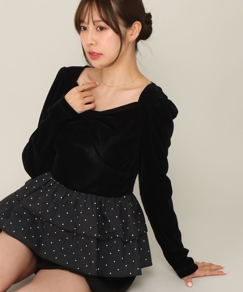 Heather(ヘザー)の「フリルヘムシアーベロアプルオーバー 1063928(Tシャツ/カットソー・レディース・ブラック/ブラウン/オフホワイト/ピンク・FREE)」の15枚目の写真