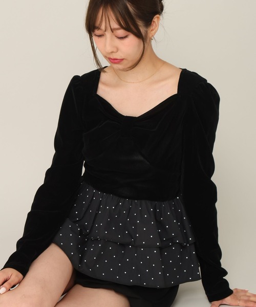 Heather(ヘザー)の「フリルヘムシアーベロアプルオーバー 1063928(Tシャツ/カットソー・レディース・ブラック/ブラウン/オフホワイト/ピンク・FREE)」の16枚目の写真
