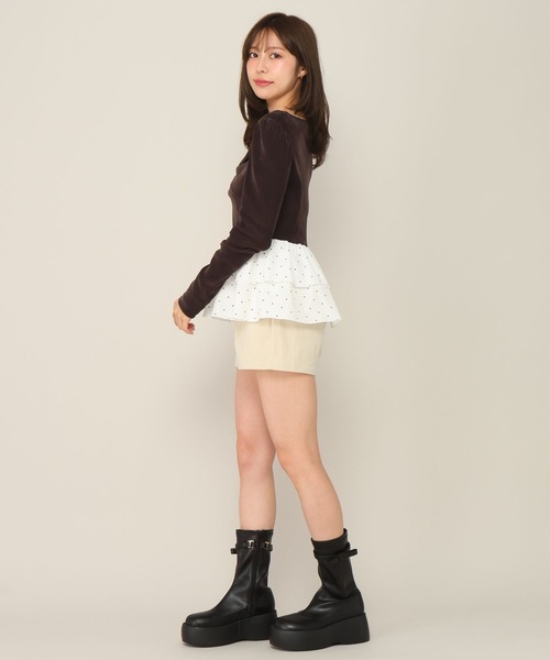 Heather(ヘザー)の「フリルヘムシアーベロアプルオーバー 1063928(Tシャツ/カットソー・レディース・ブラック/ブラウン/オフホワイト/ピンク・FREE)」の19枚目の写真