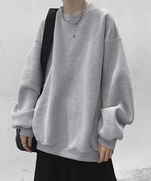 ampm(エーエムピーエム)の「ビッグシルエットクルーネックスウェット(スウェット・メンズ・ブラック/グレー・M/L/XL)」の13枚目の写真