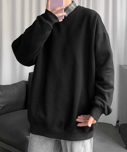 ampm(エーエムピーエム)の「ビッグシルエットクルーネックスウェット(スウェット・メンズ・ブラック/グレー・M/L/XL)」の20枚目の写真