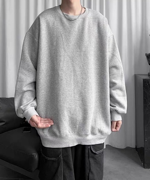 ampm(エーエムピーエム)の「ビッグシルエットクルーネックスウェット(スウェット・メンズ・ブラック/グレー・M/L/XL)」の9枚目の写真