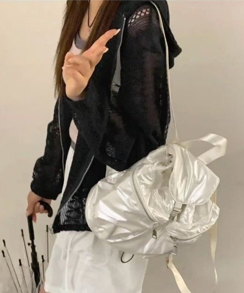 FAVORITO（ファヴォリート）の「パンチングレースフード付きジャケット（その他アウター・レディース・ブラック/ベージュ・F）」の6枚目の写真