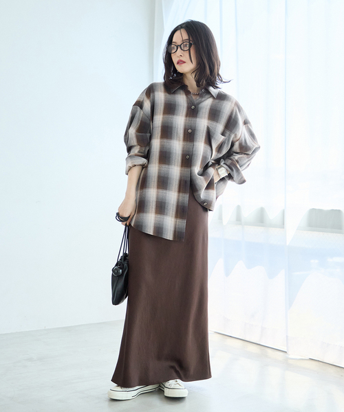 journal standard L'essage(ジャーナルスタンダードレサージュ)の「DEVEAUX/ネルチェック 2WAYシャツ(シャツ/ブラウス・レディース・ブラウン/ピンク・FREE)」の22枚目の写真
