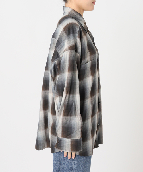 journal standard L'essage(ジャーナルスタンダードレサージュ)の「DEVEAUX/ネルチェック 2WAYシャツ(シャツ/ブラウス・レディース・ブラウン/ピンク・FREE)」の11枚目の写真