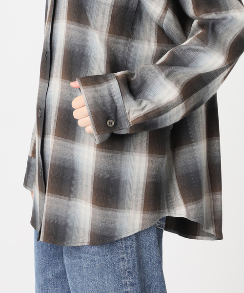 journal standard L'essage(ジャーナルスタンダードレサージュ)の「DEVEAUX/ネルチェック 2WAYシャツ(シャツ/ブラウス・レディース・ブラウン/ピンク・FREE)」の13枚目の写真